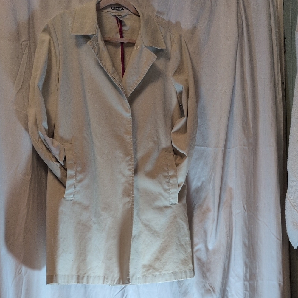 Old Navy Women's Cream Trench Coat